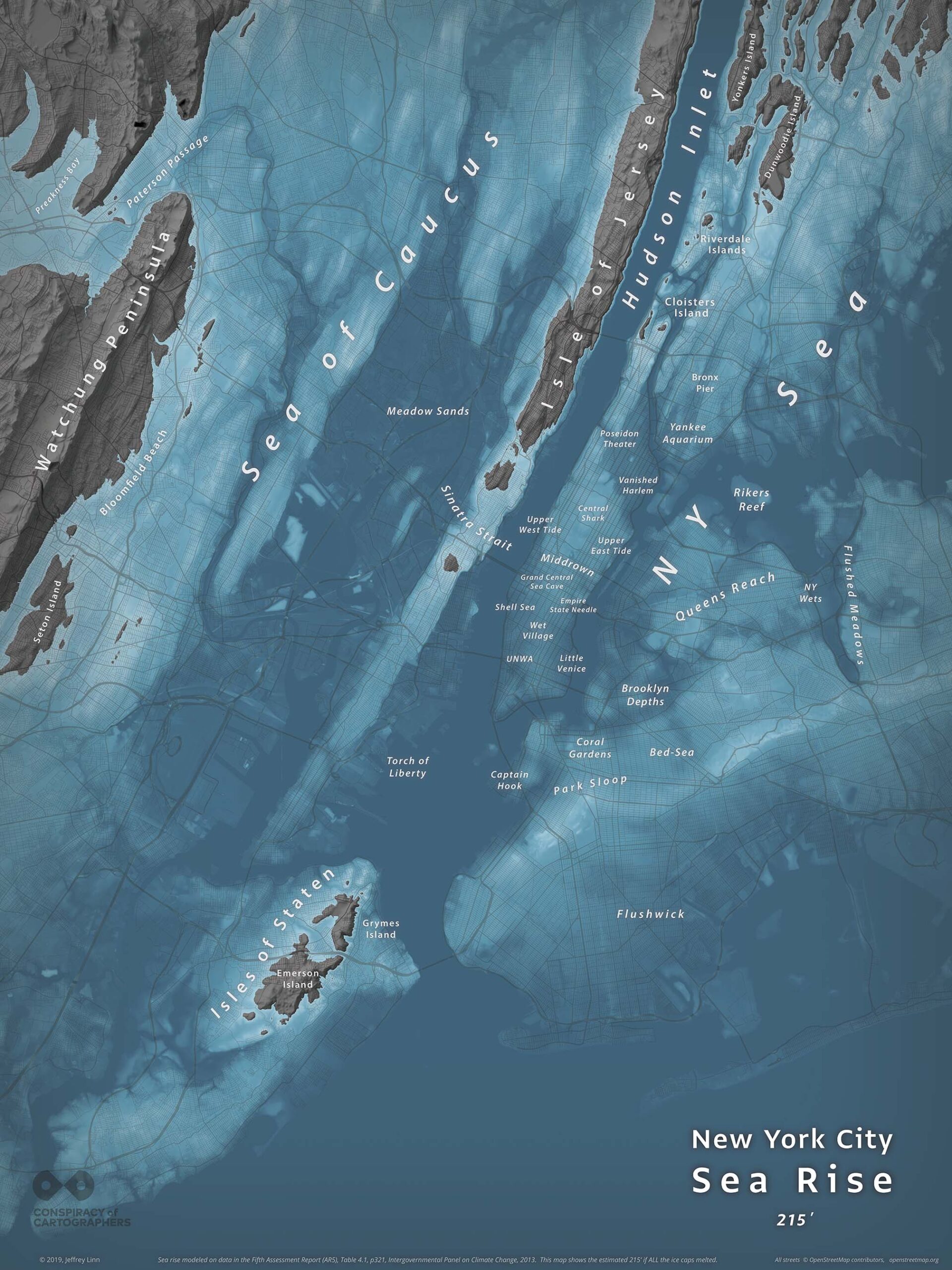 New York City Sea Level Rise Map