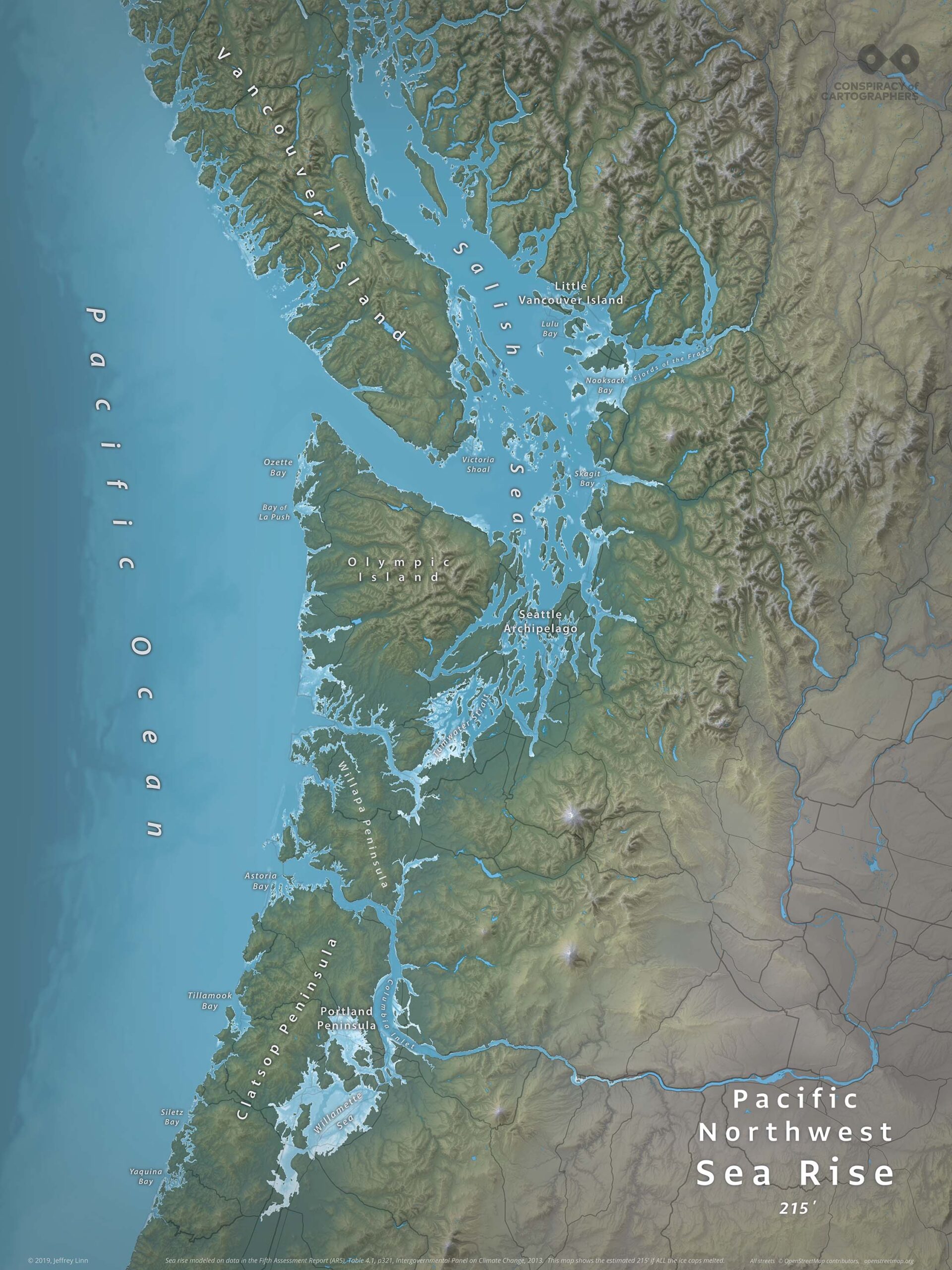 Pacific Northwest Sea Level Rise Map – Conspiracy of Cartographers