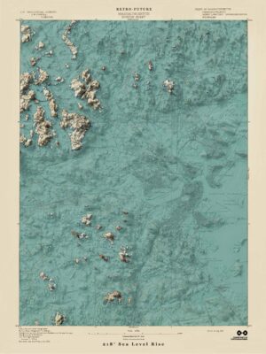 Retrofuture 1893 Boston Map with 218′ Sea Level Rise