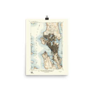 Restored 1908 Seattle Map