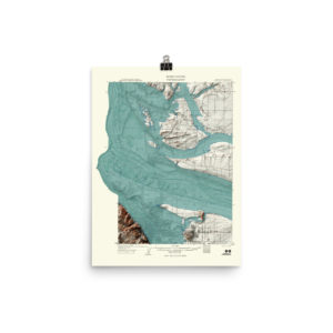 Retrofuture 1905 Portland Map with 218′ Sea Level Rise