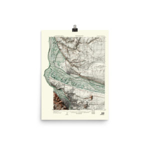 Restored 1905 Portland Map with Hillshade