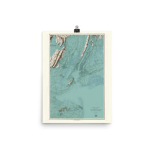 Retrofuture 1894 New York City Vicinity Map with 218′ Sea Level Rise