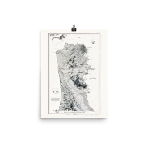 Restored 1896 San Francisco Map with Hillshade