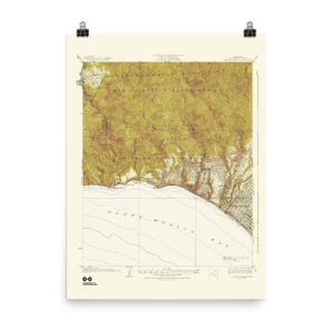 Restored 1928 Pacific Palisades/Topanga Canyon Map