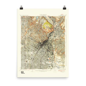 Restored 1928 Los Angeles Map