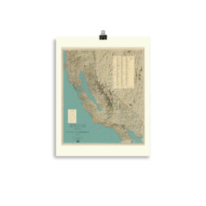 Retrofuture 1879 California Map with 218′ Sea Level Rise