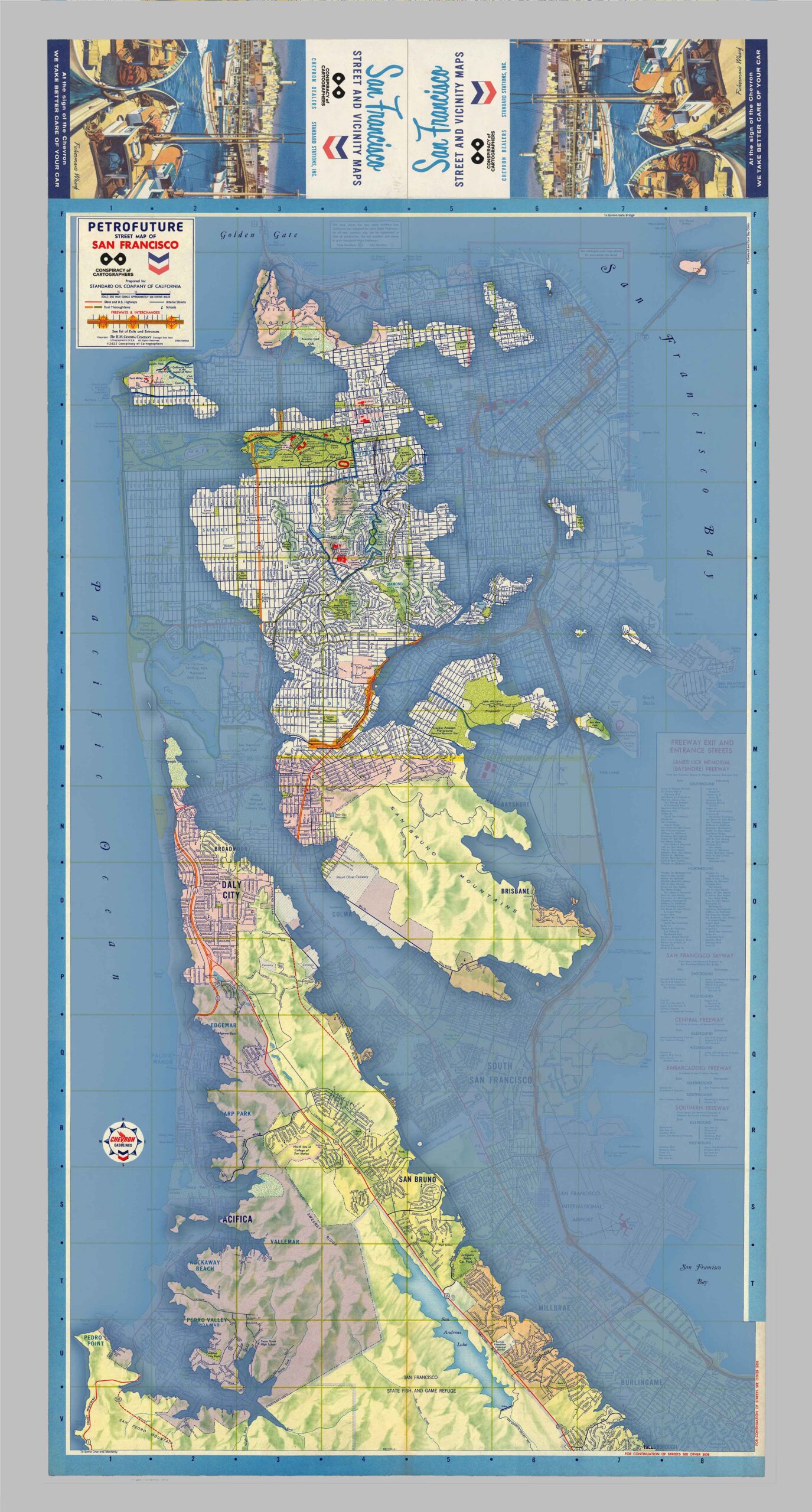 Petrofuture 1964 Sea Level Rise Map of San Francisco