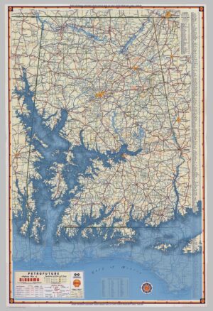 Petrofuture 1956 Sea Level Rise Map of Alabama