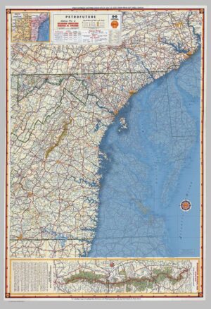 Petrofuture 1956 Sea Level Rise Map of Delaware, Maryland, Virginia