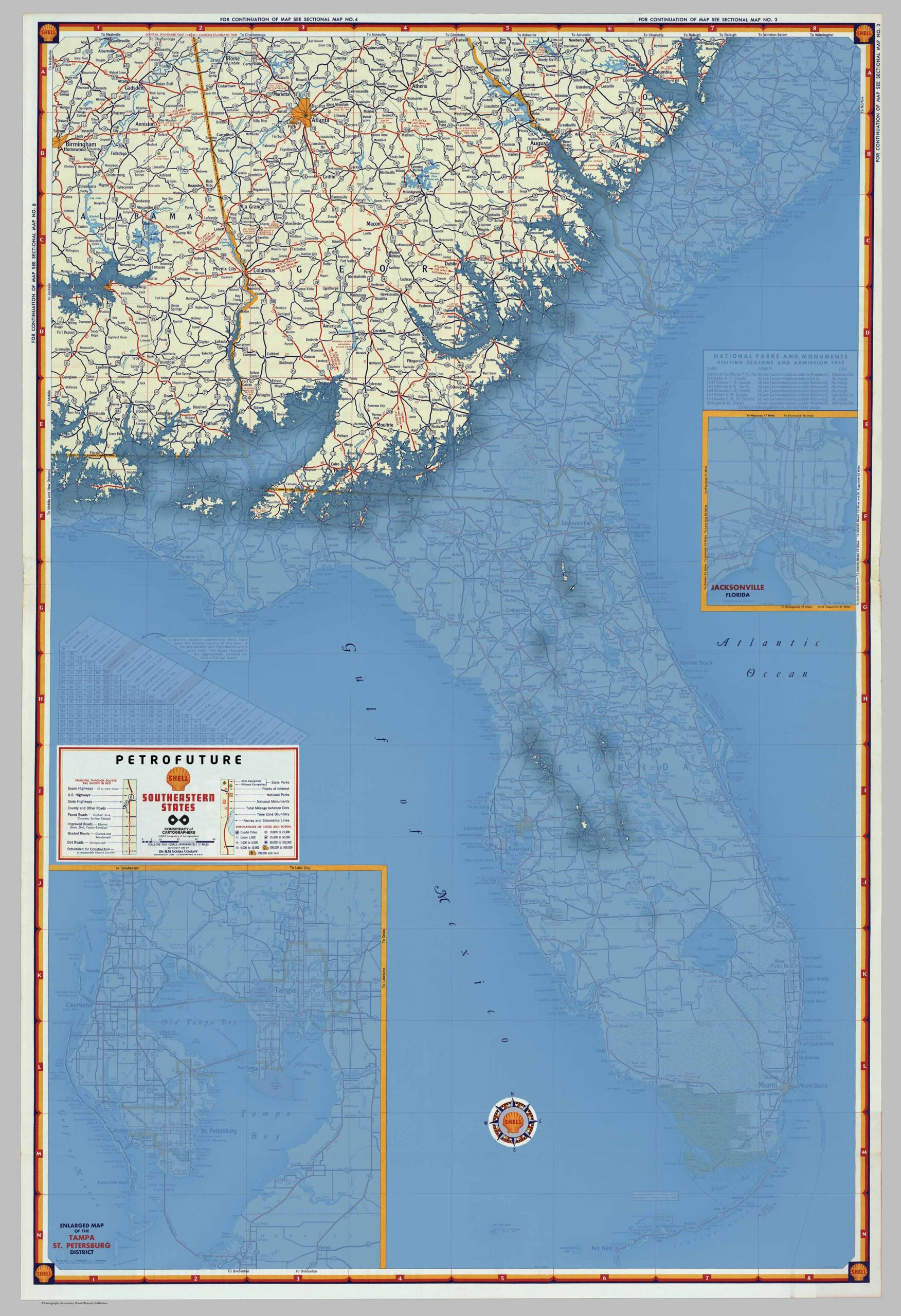 Petrofuture 1956 Sea Level Rise Map of Florida