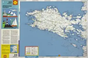 Petrofuture 1969 Sea Level Rise Map of Bretagne, France