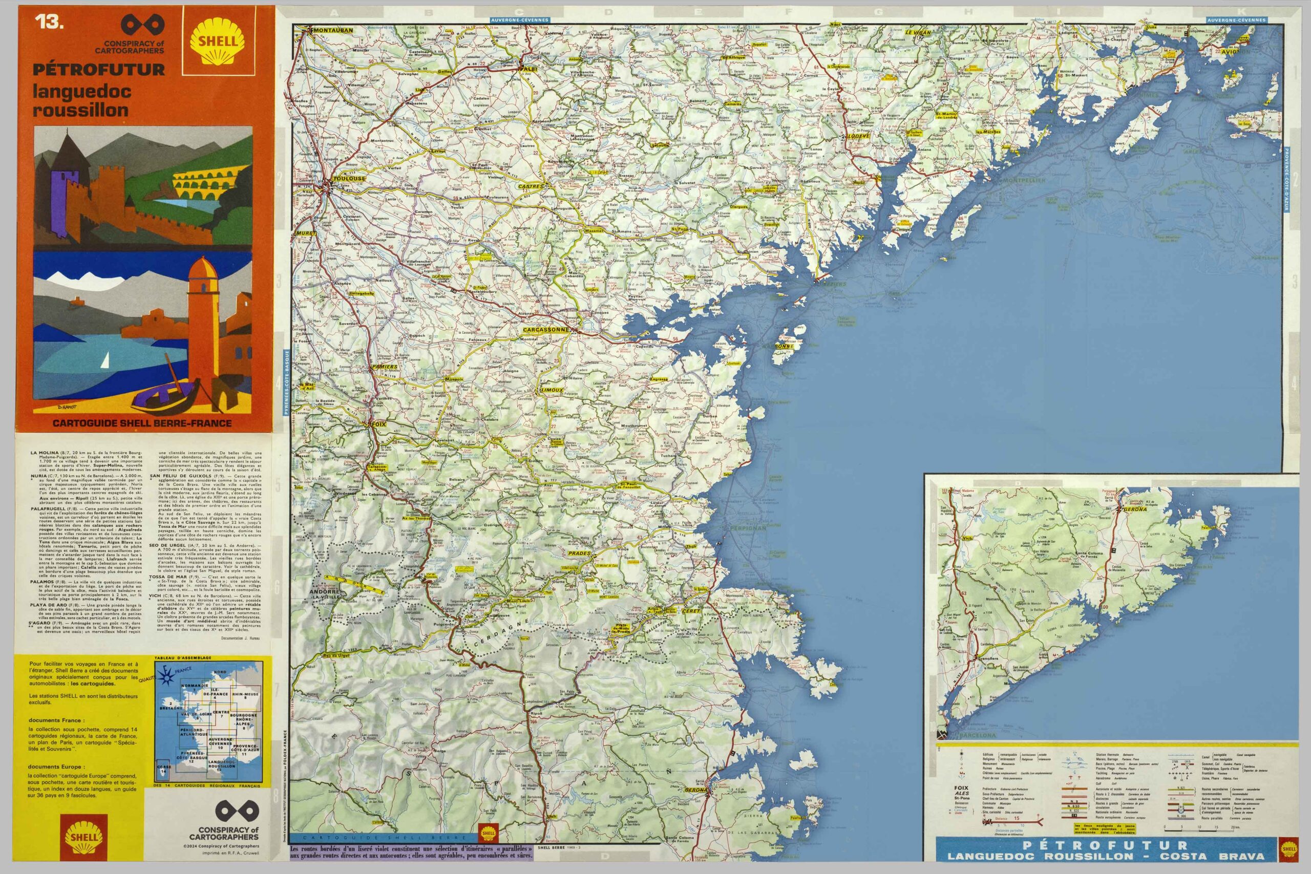 Petrofuture 1969 Sea Level Rise Map of Languedoc, France