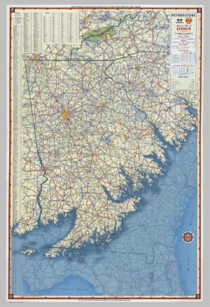 Petrofuture 1956 Sea Level Rise Map of Georgia