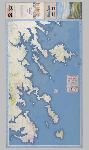 Petrofuture 1974 Sea Level Rise Map of Marin County, California