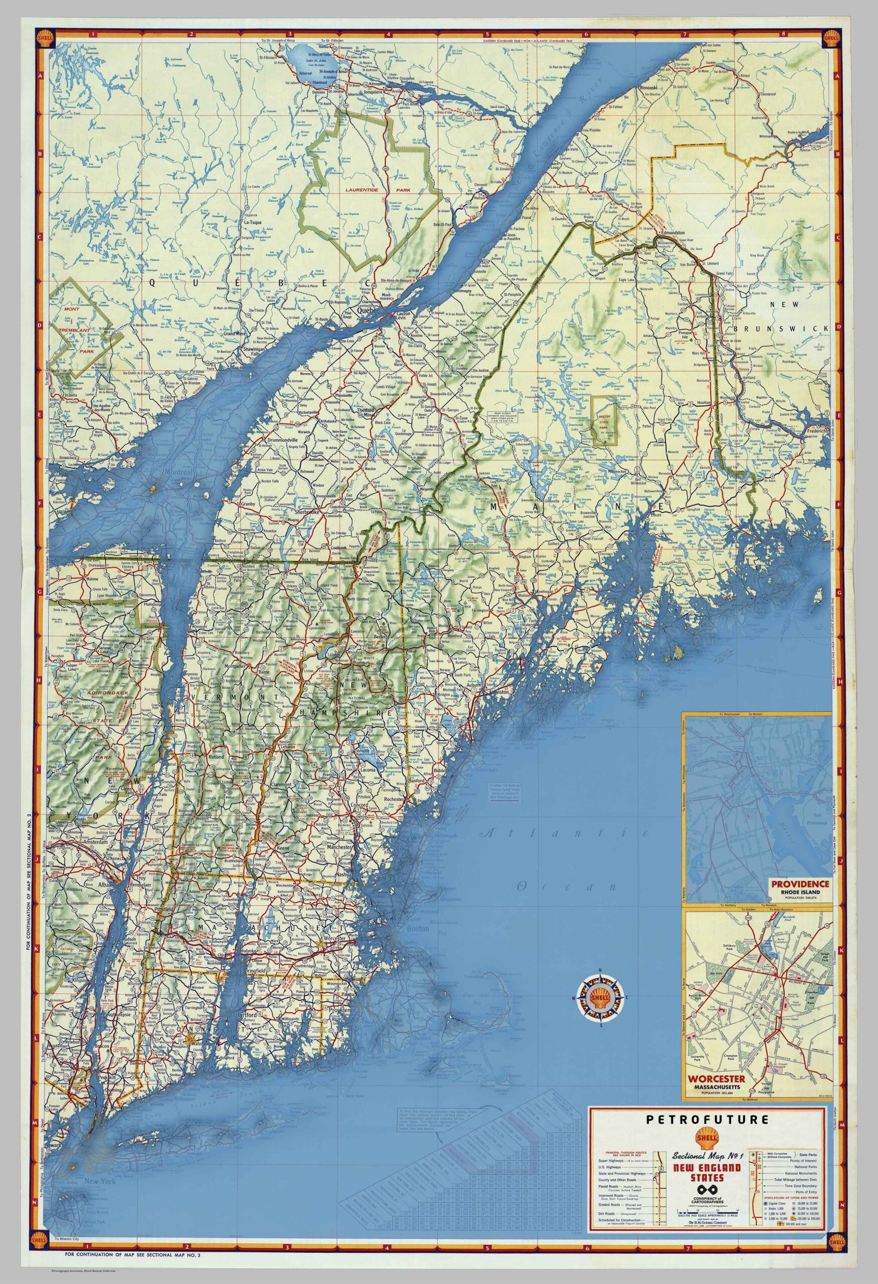 Petrofuture 1956 Sea Level Rise Map of New England