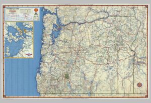 Petrofuture 1956 Sea Level Rise Map of Oregon