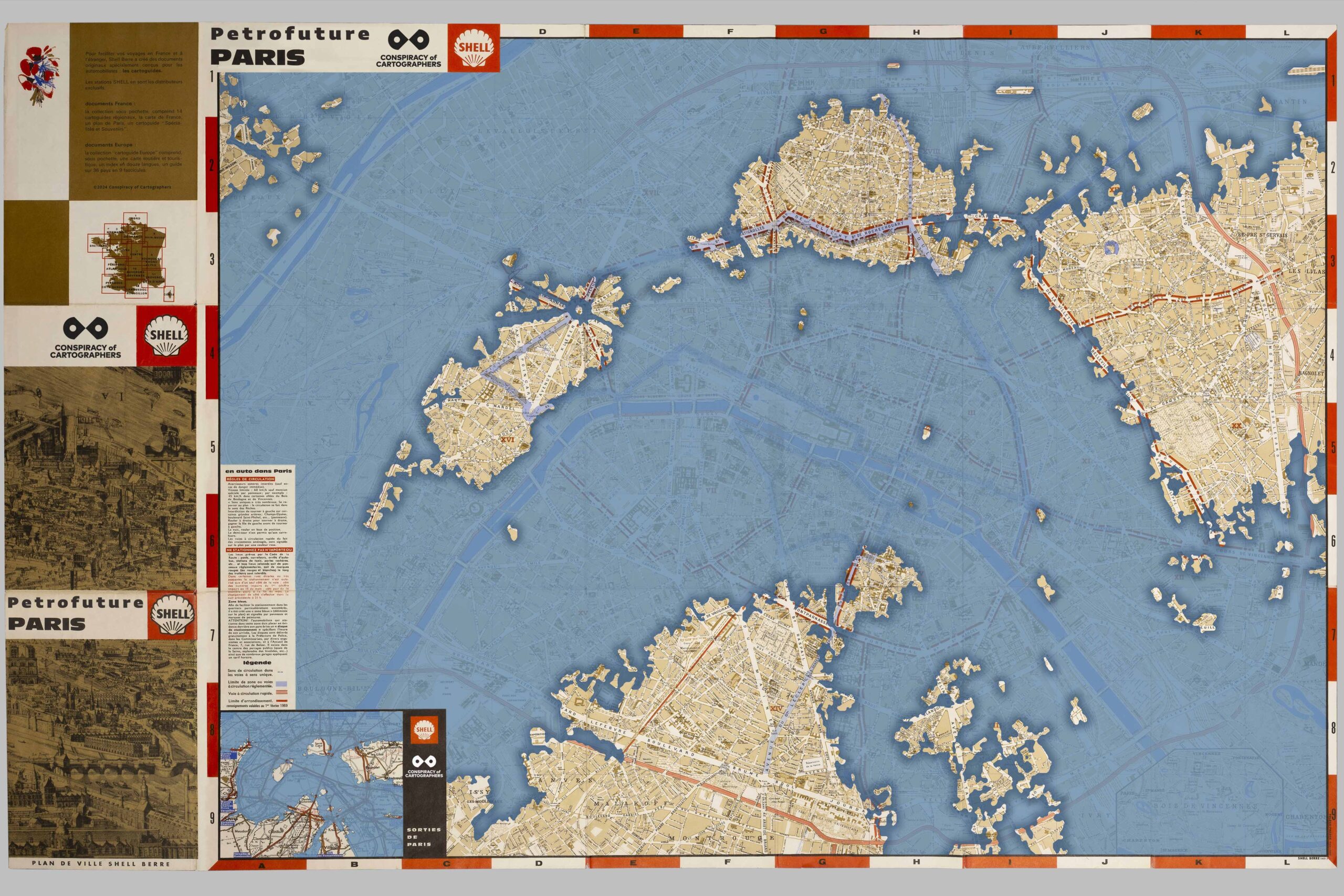 Petrofuture 1969 Sea Level Rise Map of Paris