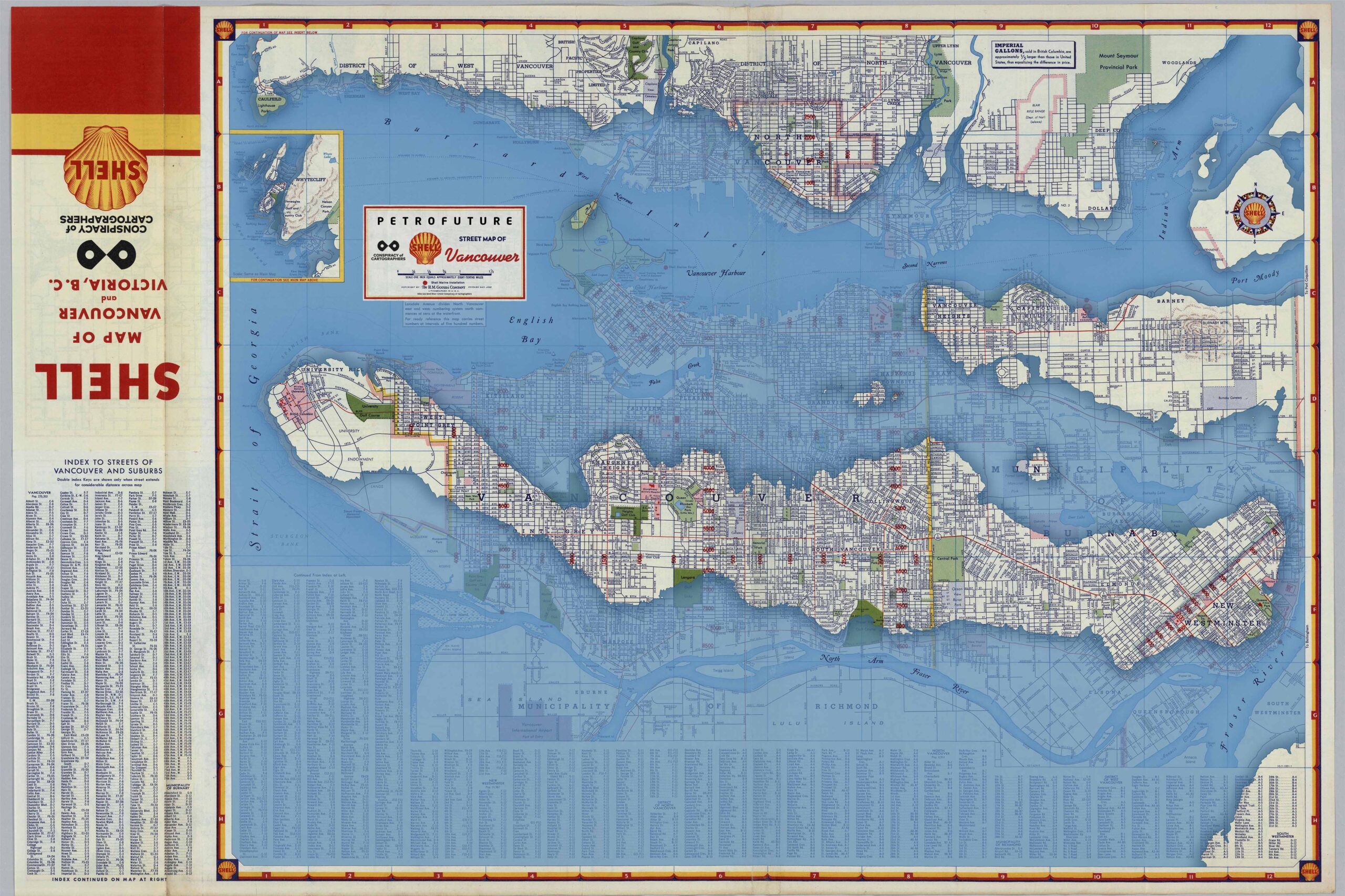 Petrofuture 1956 Sea Level Rise Map of Vancouver
