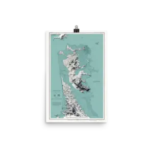 Retrofuture 1869 San Francisco Map with 218′ Sea Level Rise